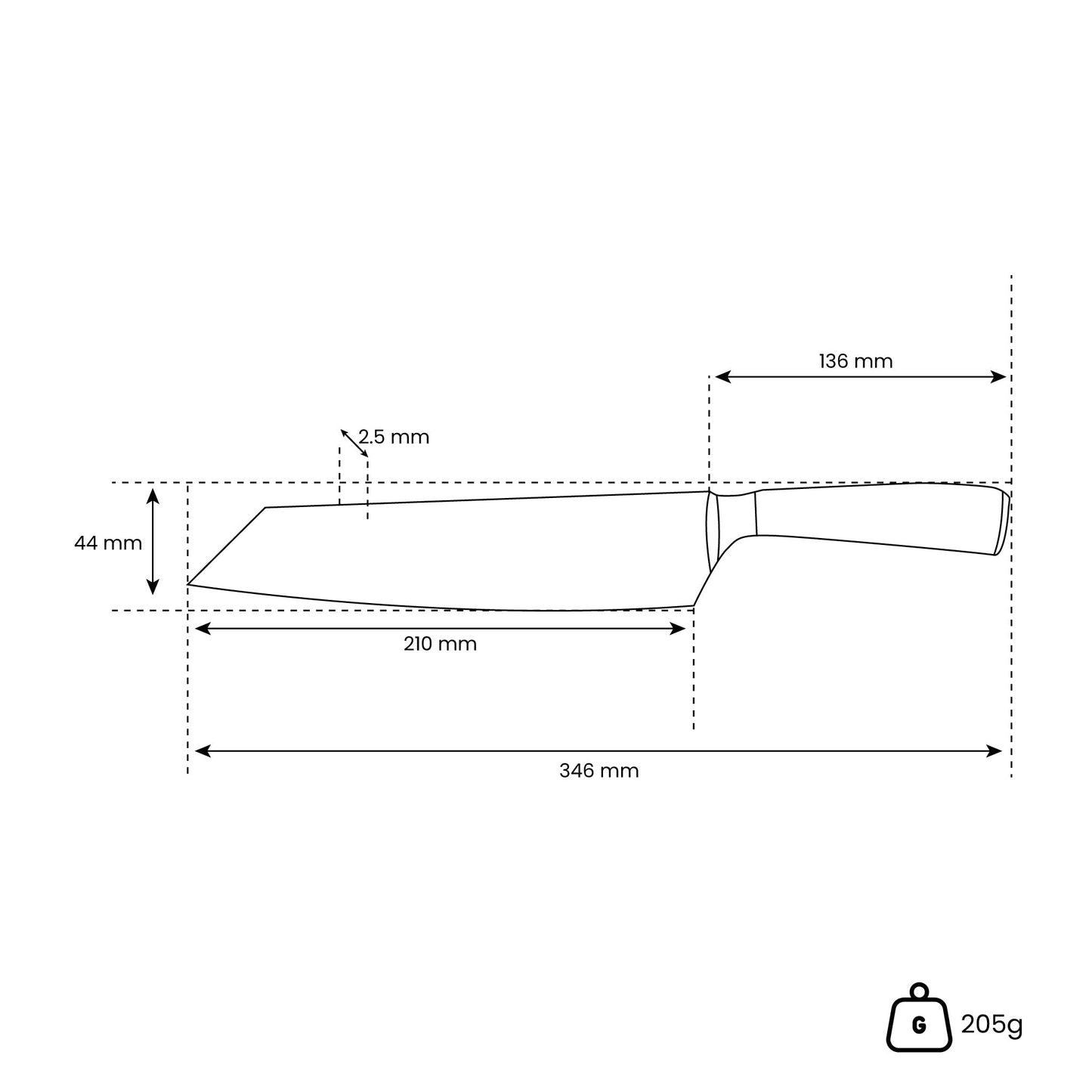 Japanse Damascus Print Series - Kiritsuke mes Keukenmessen Shinrai Japan