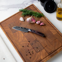 Japanse Damascus Print Series - Klein Santoku mes (13cm) Keukenmessen Shinrai Japan