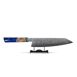 Shinrai Knives - Saphir Oktagon Damast Kiritsuke Messer 23 CM - Sonderausgabe Kiritsuke mes Damascus Sapphire Octagon Keukenmessen Shinrai Japan