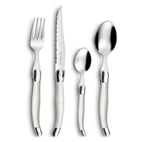 Lou Laguiole - 24-pc cutlery set in open window box - pearl Bestekset Lou Laguiole