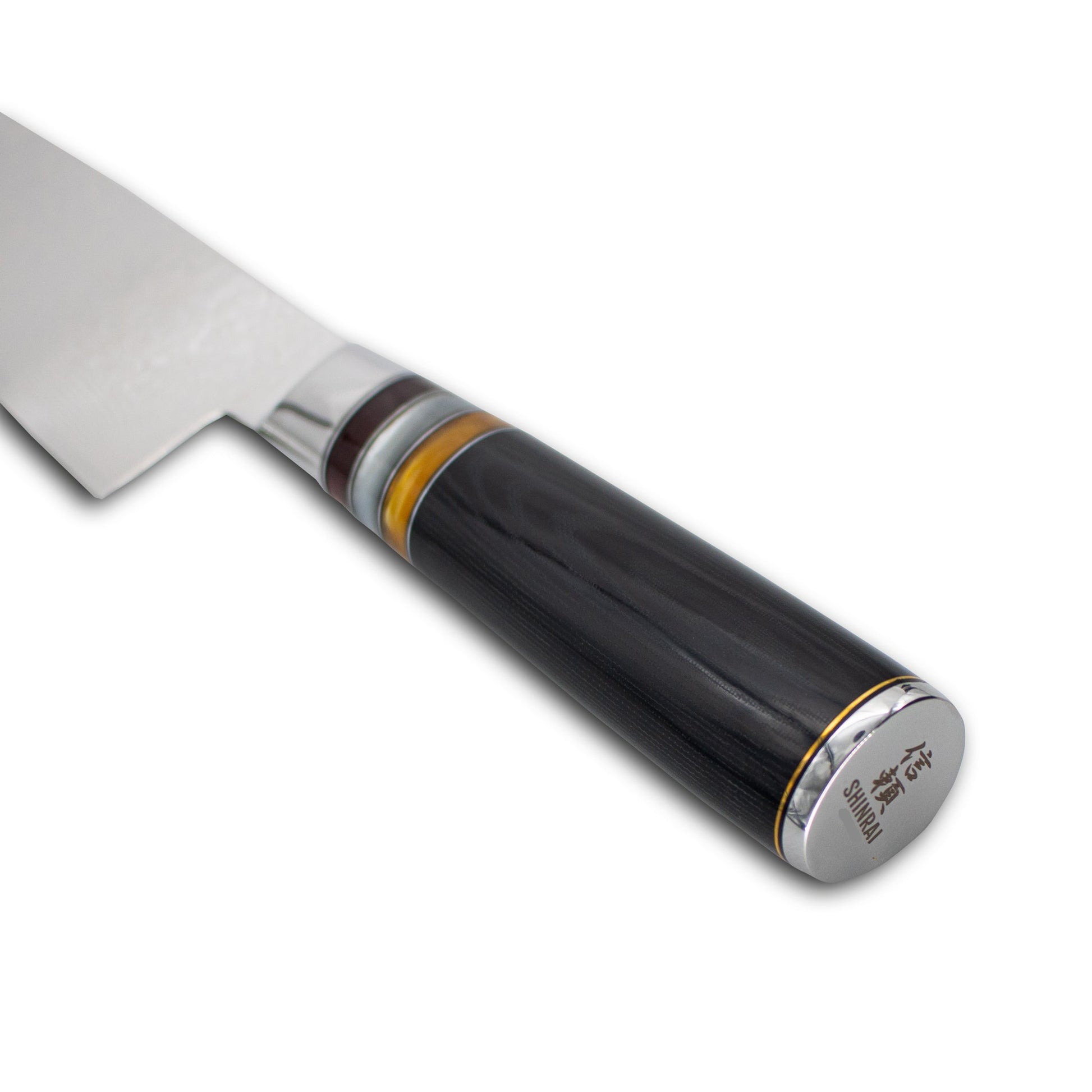 Micarta Jewels Black - Damascus Koksmes 20 cm Shinrai Japan