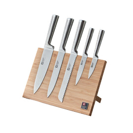 Richardson Sheffield - Visage 5-teiliges Messerset mit magnetischem Messerhalter - Bambus Richardson Sheffield - Visage 5pc knife block set Messenset met blok Richardson Sheffield
