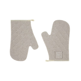 Witloft - Ofenhandschuhe aus recycelter Baumwolle (2 Stk.) - Sand Witloft - Gerecycled Katoen Ovenwanten (2 st.) - Zand Ovenwanten Witloft