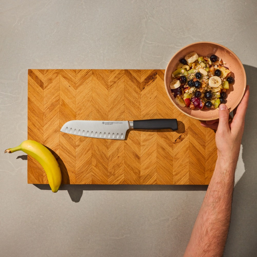 Wüsthof - Couteau Santoku Partner demi-bloc, à alvéoles, 17 cm