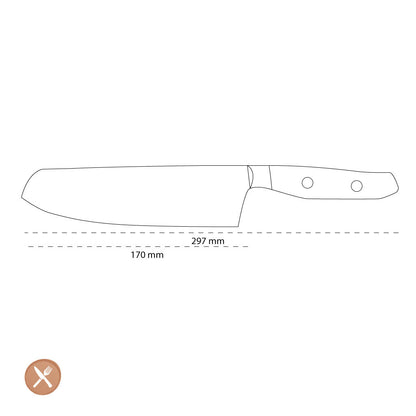 Wusthof - Amici Santoku mit Grübchen 17 cm