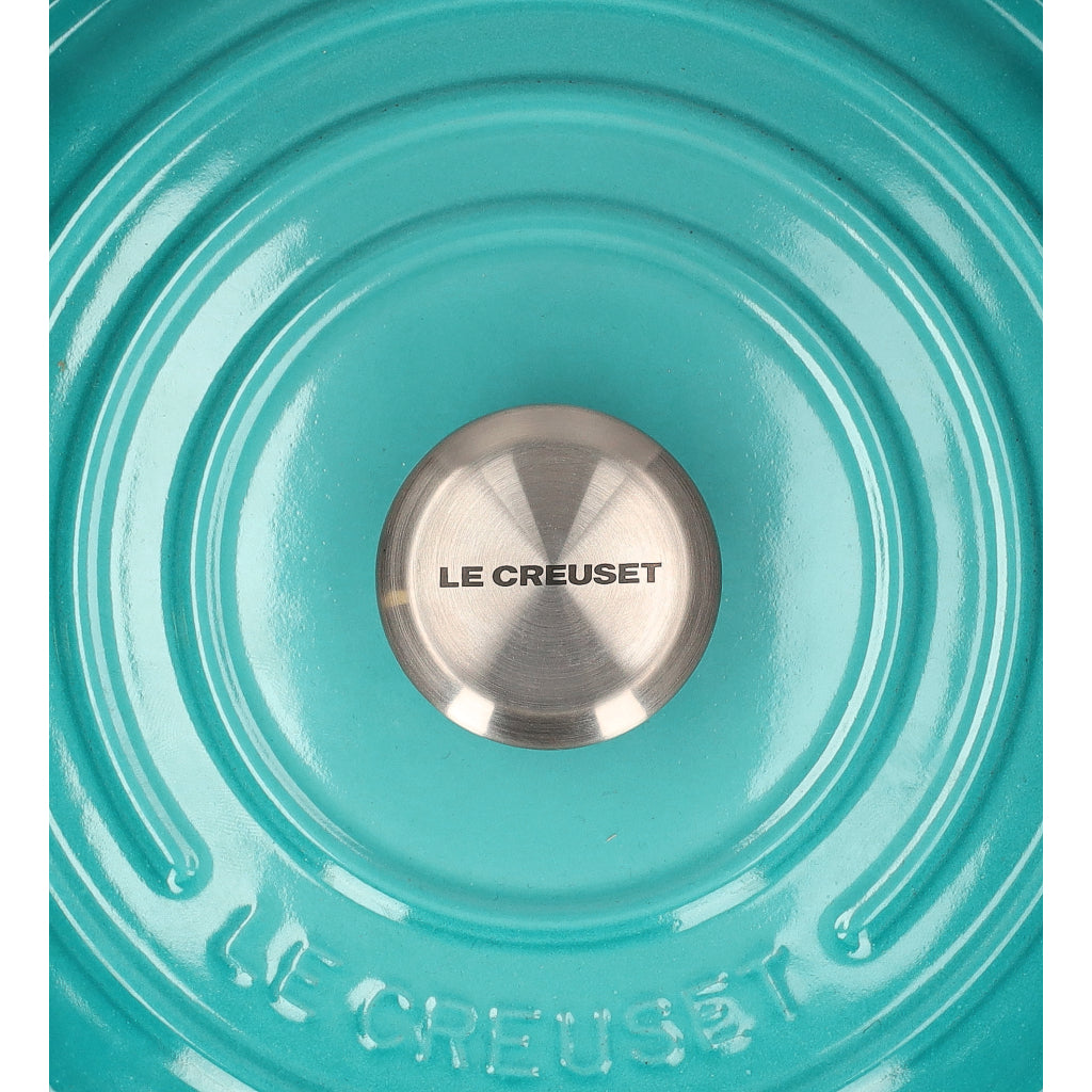 Le Creuset - Braten- / Schmortopf Signature rund Caribbean Blue 20cm 2,4l