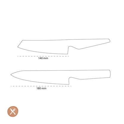 Global - G-7805 Kochmesser + Gemüsemesser