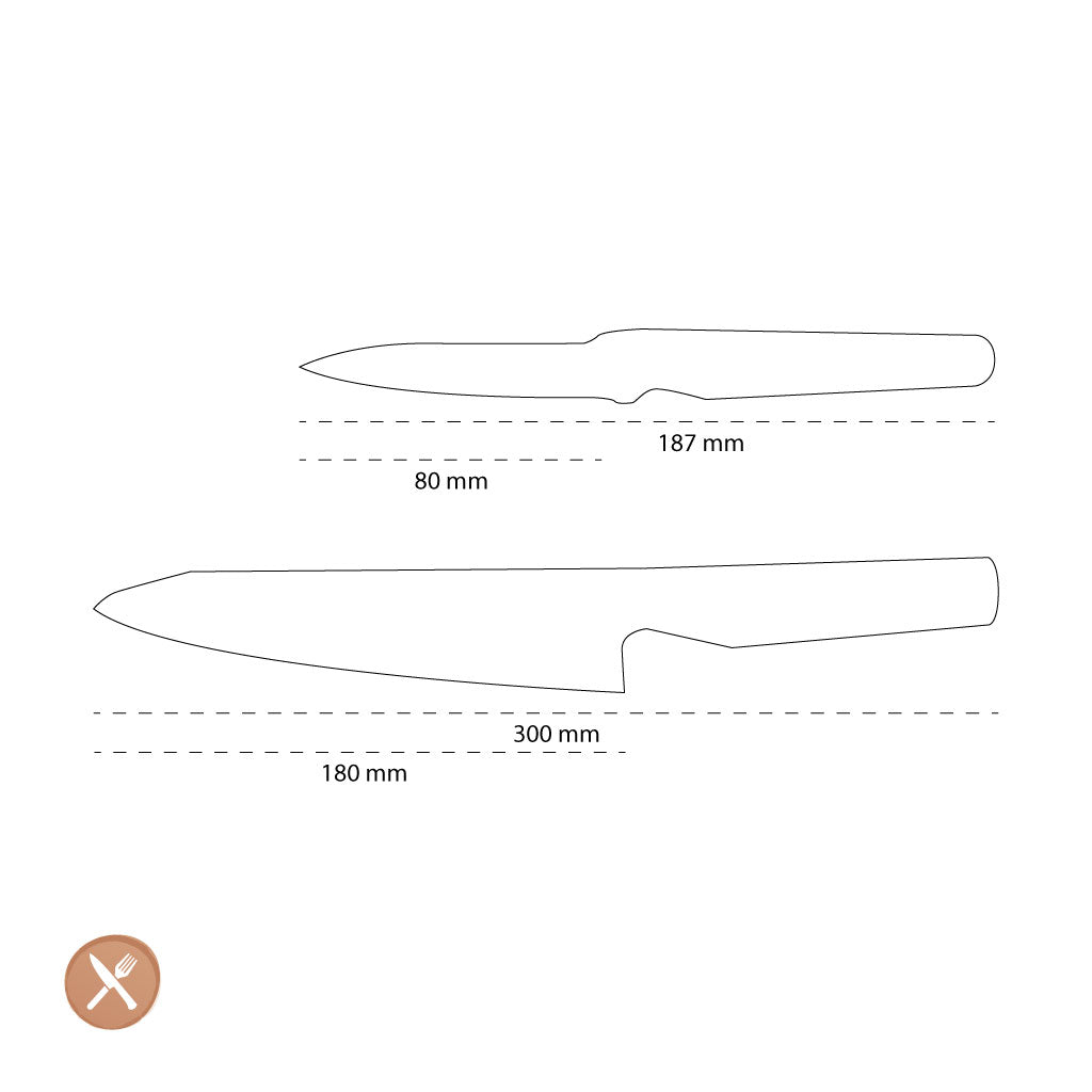 Global - G-5531 Kochmesser + Schälmesser