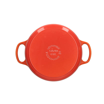 Le Creuset - Braten- / Schmortopf Signature rund Orangerot 24cm 4,2l