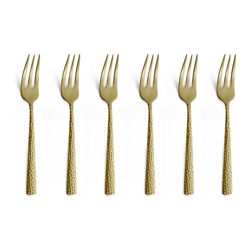 6-pc set cake forks in trend box - Champagne Amefa 