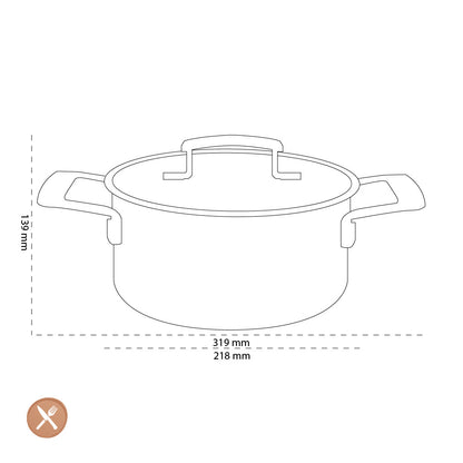 Demeyere - Industry 5 Casserole avec couvercle 20 cm