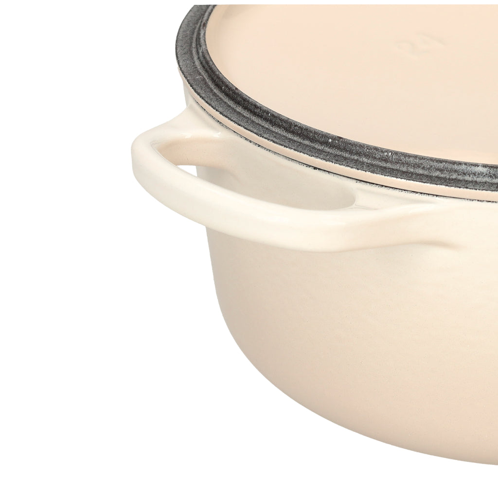 Le Creuset - Braten- / Schmorpfanne Signature rund Meringue 24 cm 4,2 l