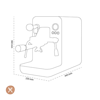 Smeg - Espressomaschine Mattschwarz