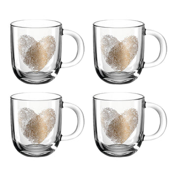 Leonardo - GB/Tasse 400ml Fingerabdruck Herz 4 Stück