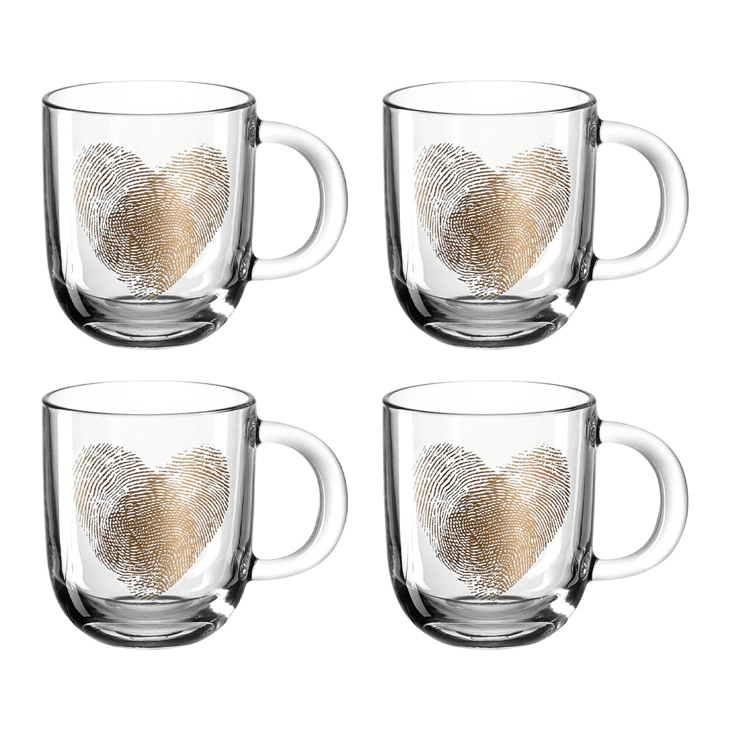 Leonardo - GB/Tasse 400ml Fingerabdruck Herz 4 Stück