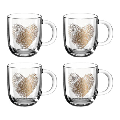 Leonardo - GB/Tasse 400ml Fingerabdruck Herz 4 Stück