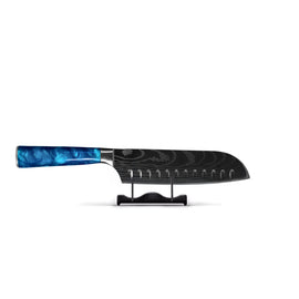 Shinrai Knives -  Damastdruck-Serie - Santokumesser (18cm)