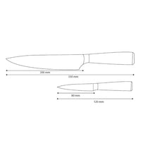 Shinrai Knives – 2-teiliges Messerset mit Damaszener-Print – Kochmesser + Schälmesser