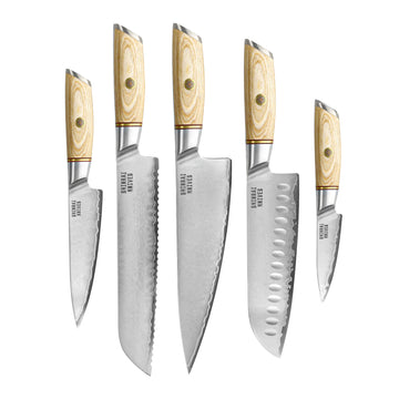 Shinrai Knives - Hikari Damast 5-teiliges Messerset