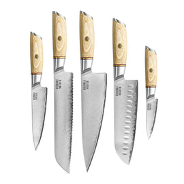 Shinrai Knives - Hikari Damast 5-teiliges Messerset