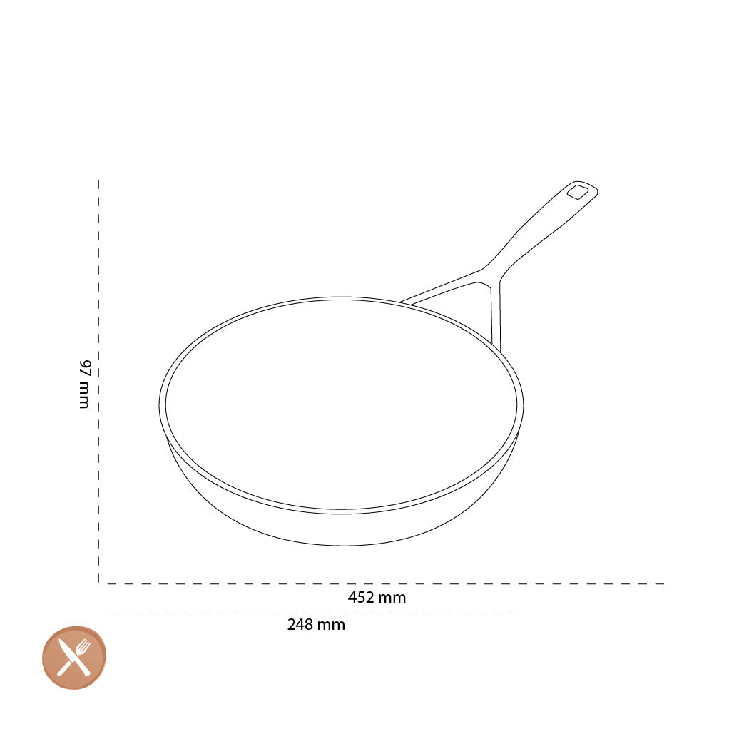 Demeyere - Ensemble de poêles à frire Alu Industry 3 Ceraforce 24 + 28 cm