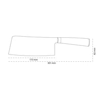 Shinrai Knives - Chinesisches Kochmesser mit Damast-Print, 18 cm