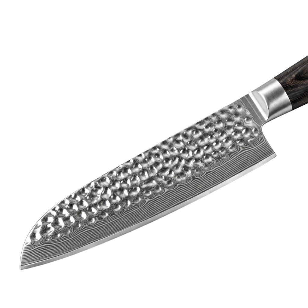 Shinrai Knives - Gehämmertes Damast BR Damast Santoku 18 cm