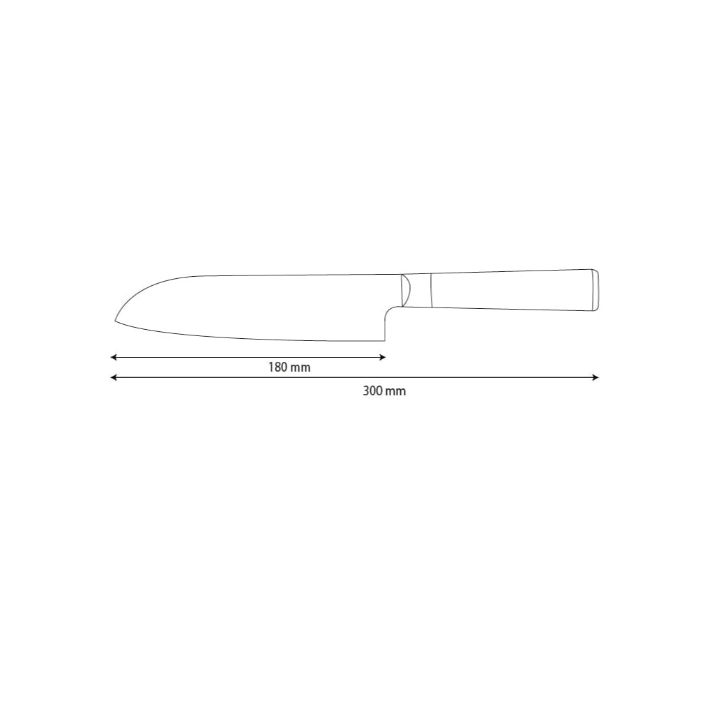 Shinrai Knives - Gehämmertes Damast BR Damast Santoku 18 cm