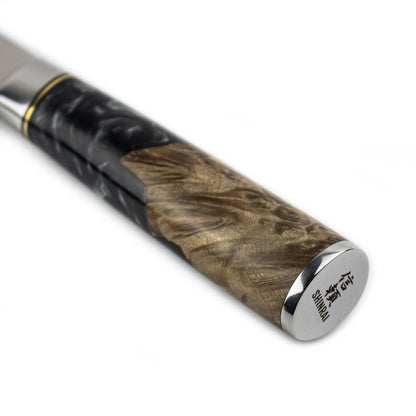 Shinrai Knives - Epoxy Onyx Damast Nakiri 18 cm