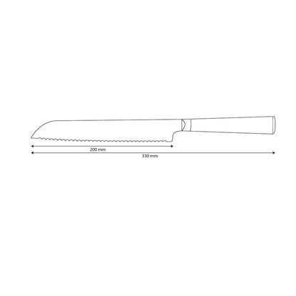 Shinrai Knives - Hammered Damask BR Brotmesser 20 cm