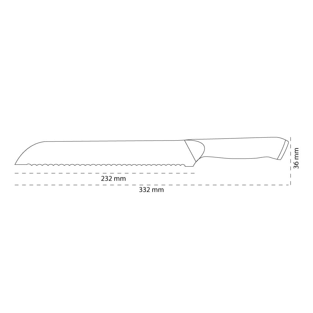 Shinrai Knives - Eclipse Series Damascus Brotmesser 20 cm