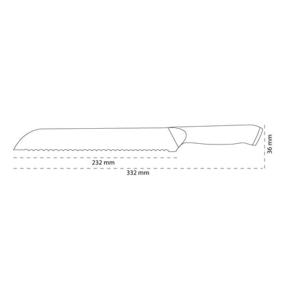 Shinrai Knives - Eclipse Series Damascus Brotmesser 20 cm