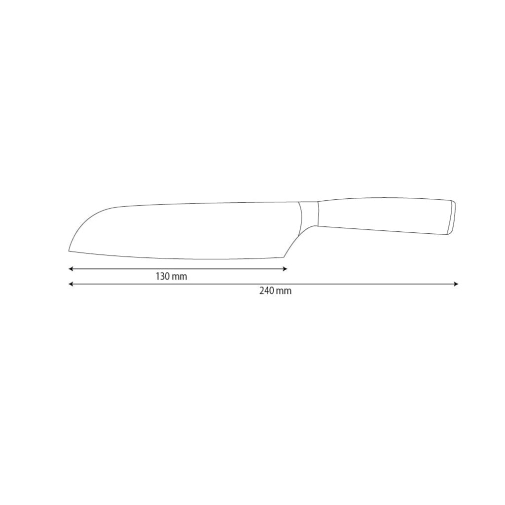 Shinrai Knives - Santokumesser aus gehämmertem Edelstahl 13 cm