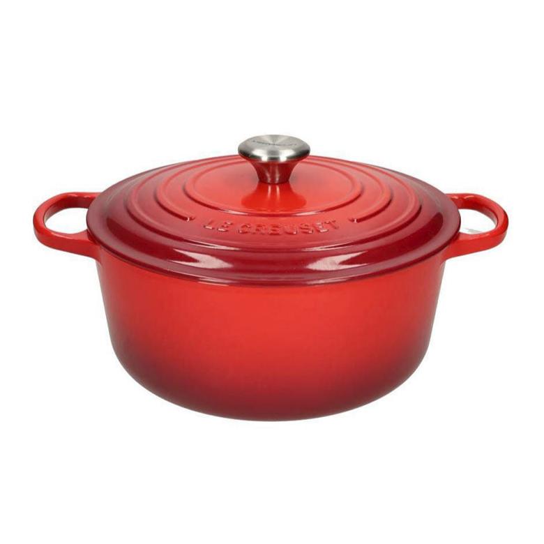 Le Creuset - Braten- / Schmortopf Signature rund Kirschrot 18cm 1,8l