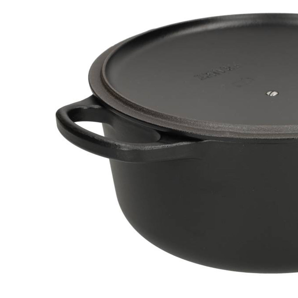 Le Creuset - Braten- / Schmorpfanne Signature rund Mattschwarz 24 cm 4,2 l (schwarze Innenseite)