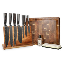 Shinrai Knives - Mega-Paket mit Damascus-Print - Alles, was Sie brauchen