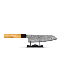 Shinrai Japon - Couteau Santoku Takumi Kaza Damas 18 cm
