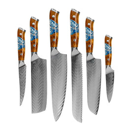 Shinrai Knives – 6-teiliges Damastmesserset der Eclipse-Serie
