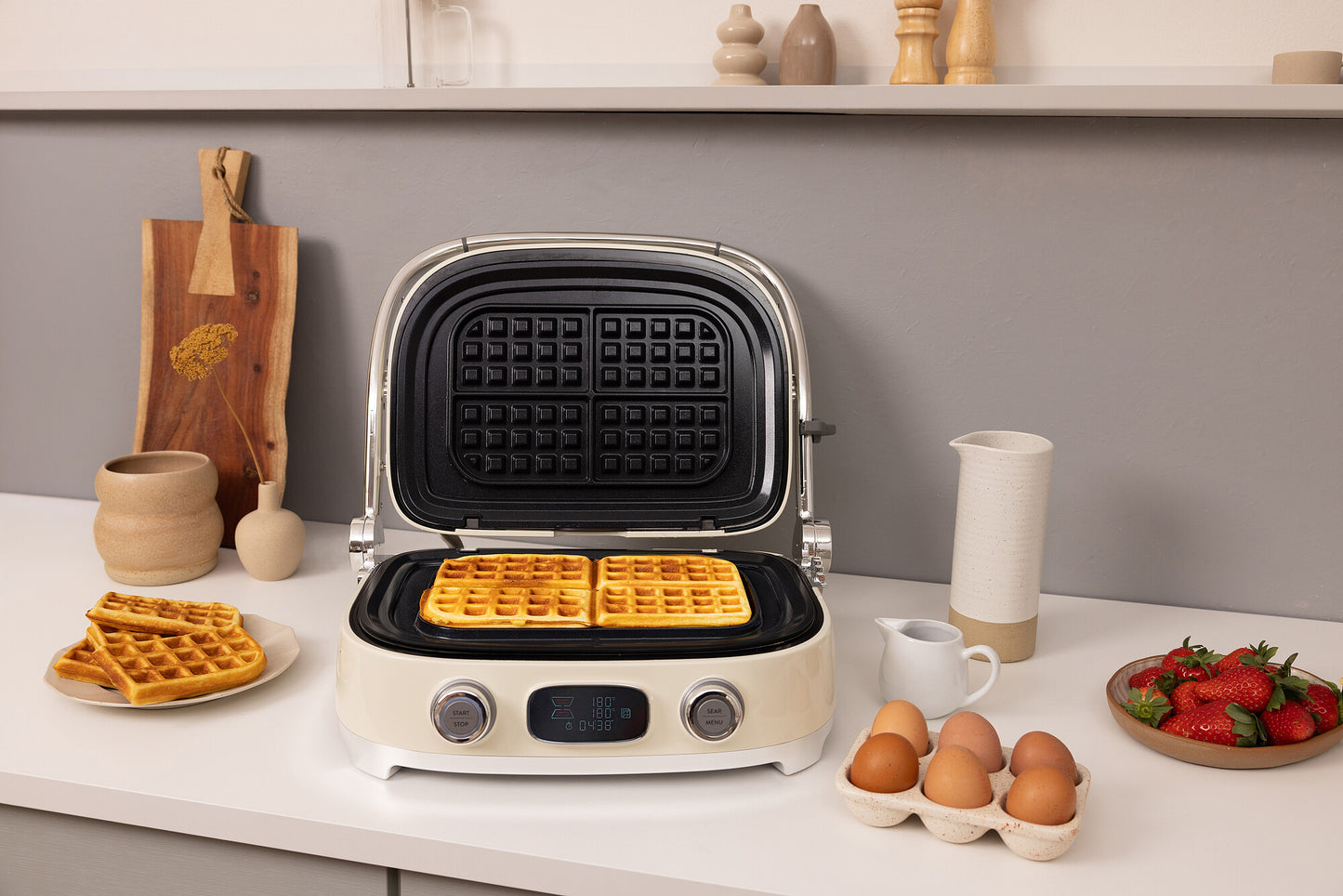 Smeg - Multifunktionsgrill | Creme | 50er Jahre | Kontaktgrill