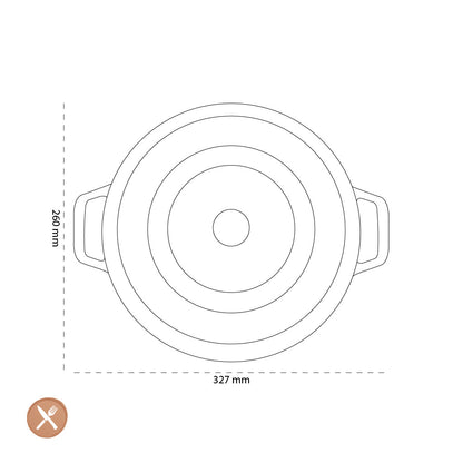 Staub - Runde Cocotte 26 cm - Kirsche