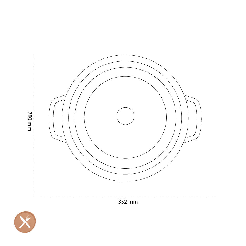 Staub - Runde Cocotte 28 cm - Eukalyptus