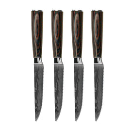 Shinrai Knives - Damascus Print 4 Steakmesser