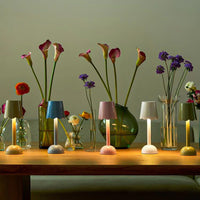 Lampe de table LED Addison Ross - Modèle festonné - Blanche - 28 cm