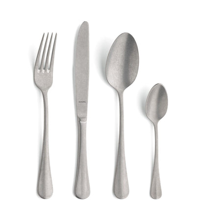 Amefa - Baguette - Coffret de couverts 24 pièces pour 6 personnes - Finition Stonewash - Coffret de couverts Amefa