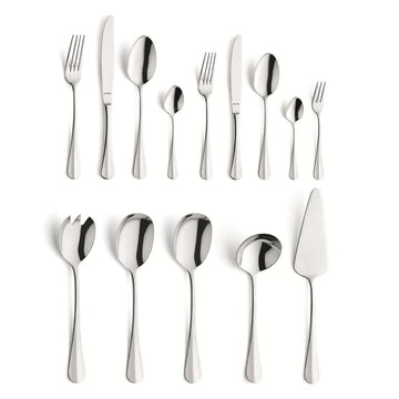 Amefa - Baguette - Coffret de couverts 60 pièces pour 6 personnes - Finition brillante - Couleur argent