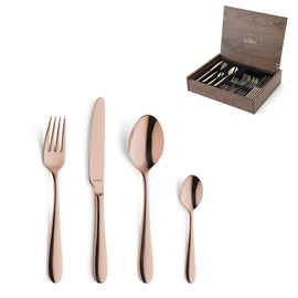 Amefa - Oxford 24-delige Bestekset 6 Personen PVD Hoogglans Koper - in luxe kist Bestekset Amefa 