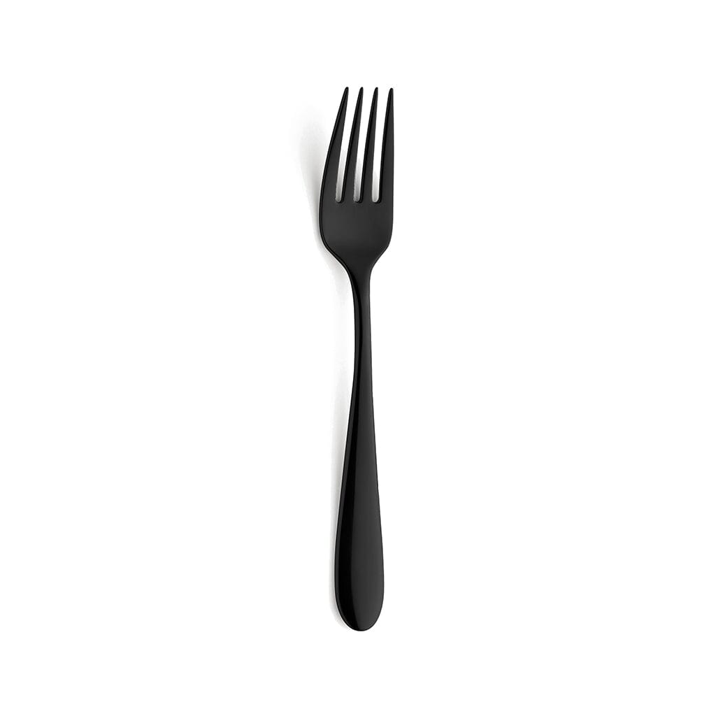 Amefa - Oxford - Coffret de couverts 24 pièces pour 6 personnes, finition PVD noir brillant - Coffret de luxe