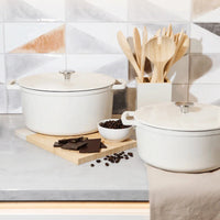 Cook & Pan - Go Ivory Gietijzeren Braadpan 28 cm - 6.5 liter Braadpan Cook & Pan 