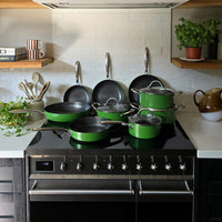 Cook & Pan - Honey Go Green Steelpan 18 cm met glazen deksel Cook & Pan 