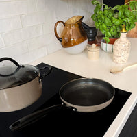Cook &amp; Pan - Casserole en verre couleur miel taupe 22 cm